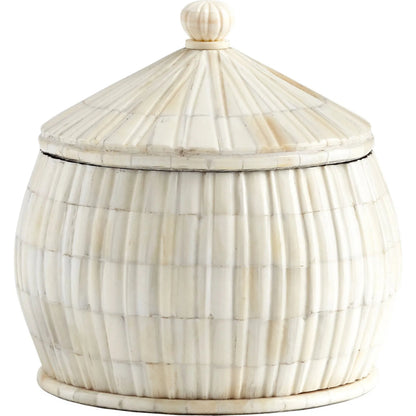 For Keeps Container by Cyan Design in white. Made from bone, wood in a coastal style.