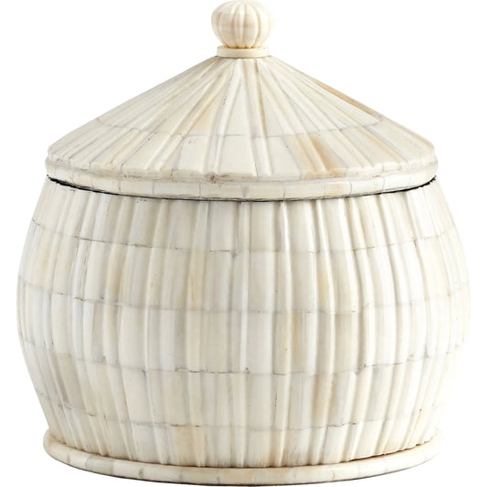 For Keeps Container by Cyan Design in white. Made from bone, wood in a coastal style.