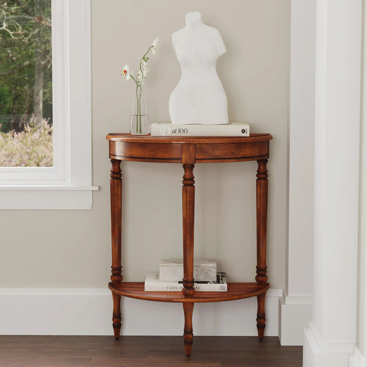 Bellini Demilune Console Table by Butler Specialty Company. Made from hardwood solids, wood products, wood veneers in a traditional style.