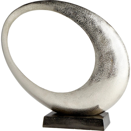 Clearly Through Sculpture by Cyan Design in raw nickel. Made from aluminum in a modern style.