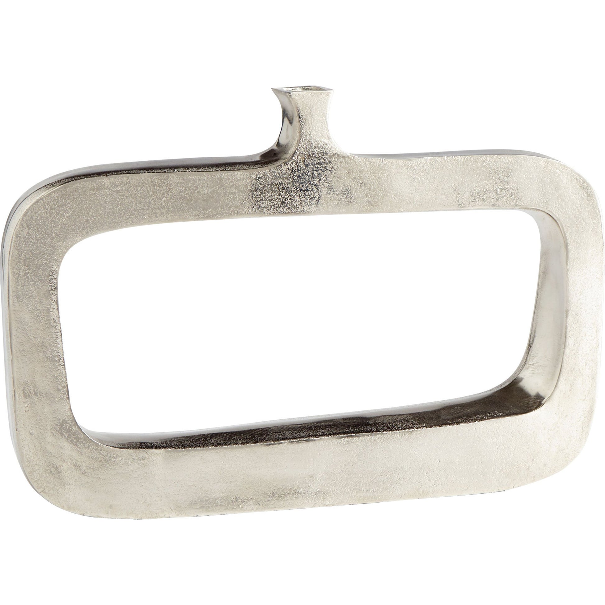 Kavala Vase by Cyan Design in raw nickel. Made from aluminum in a modern style.