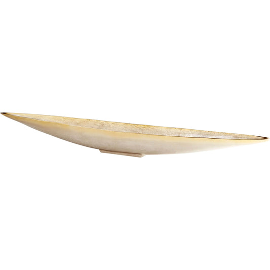Venezia Tray by Cyan Design in rough nickel, gold. Made from aluminum in a modern style.