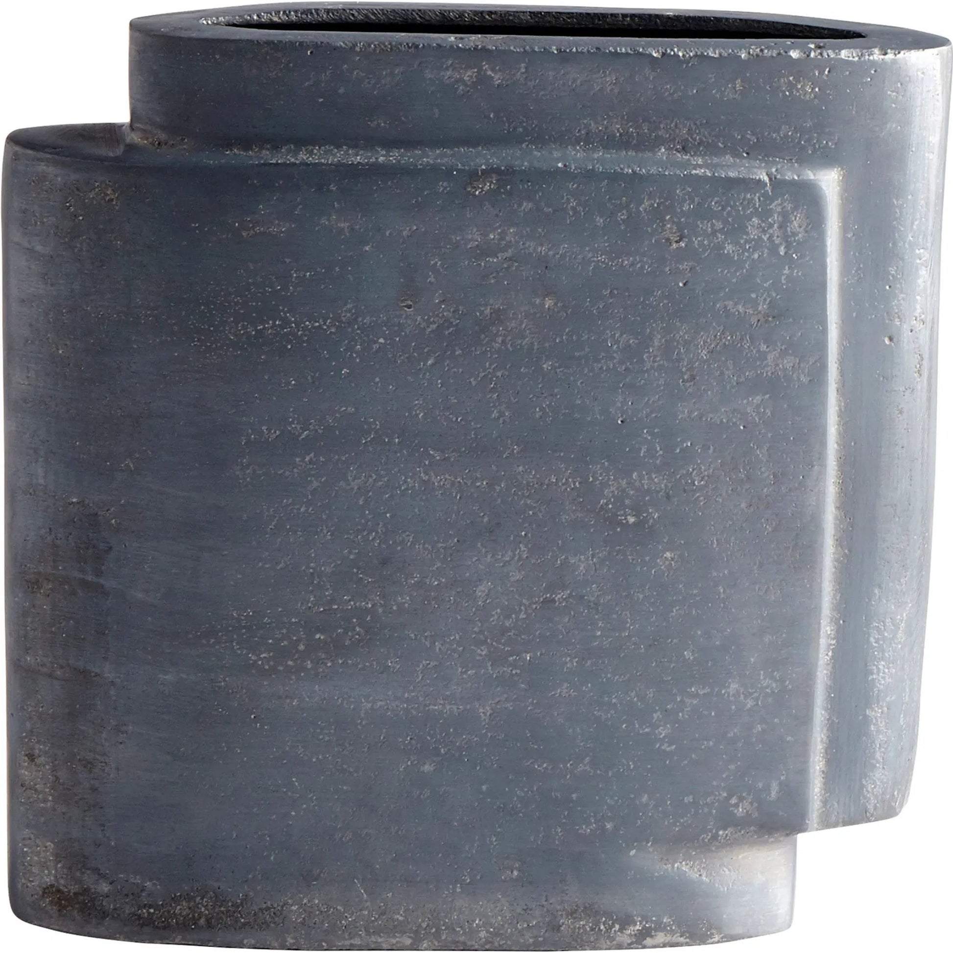 A Step up Vase by Cyan Design in zinc. Made from aluminum in a modern style.