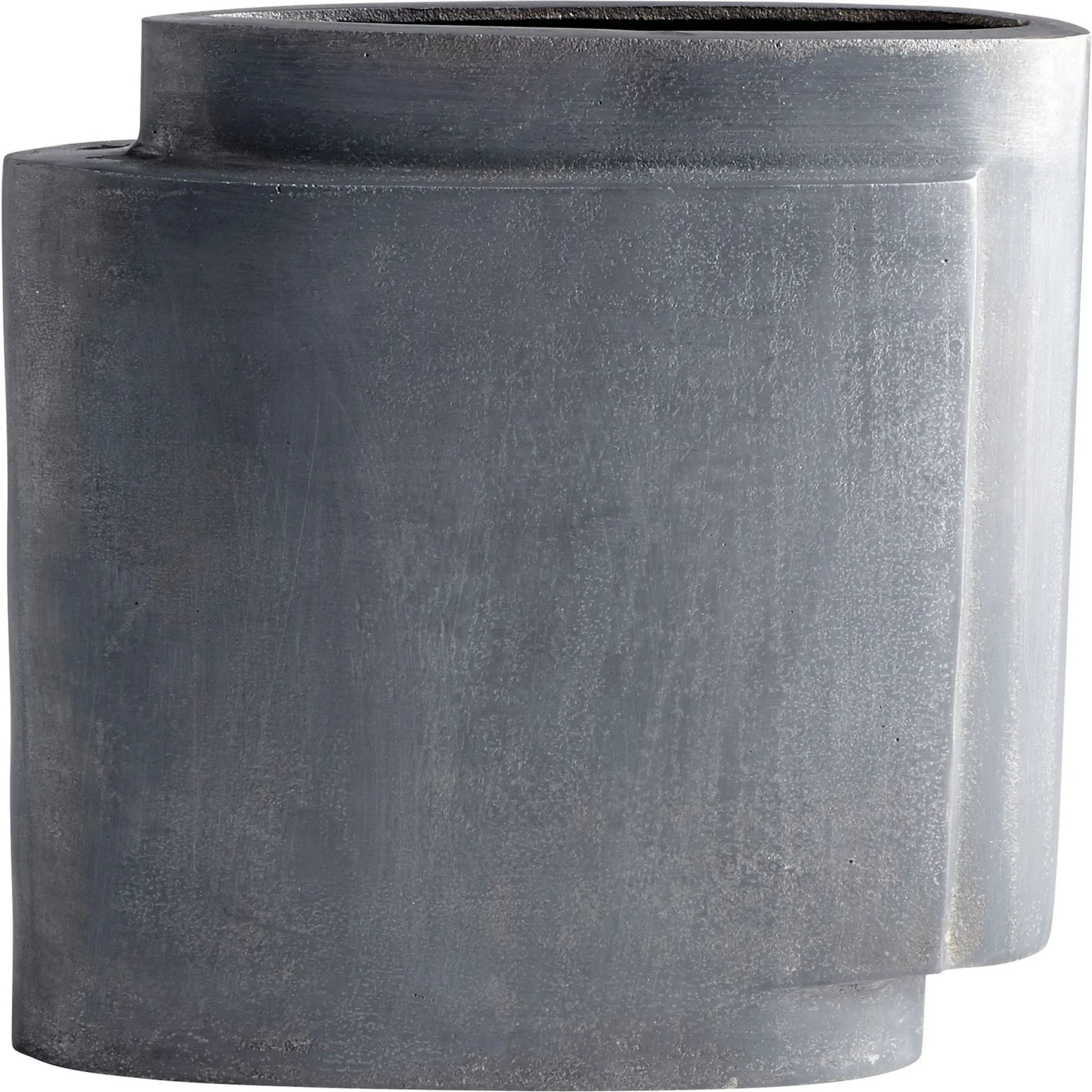A Step up Vase by Cyan Design in zinc. Made from aluminum in a modern style.