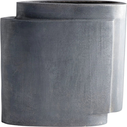 A Step up Vase by Cyan Design in zinc. Made from aluminum in a modern style.