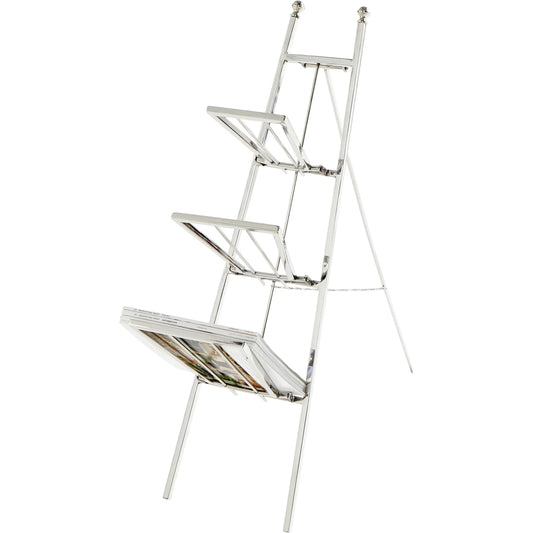 Easel Magazine Rack by Cyan Design in polished nickel. Made from brass, iron in a modern style.
