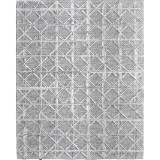 Corwin Geometric Rug - T30T8013 by Feizy in gray, ivory. Made from wool in a unique style.
