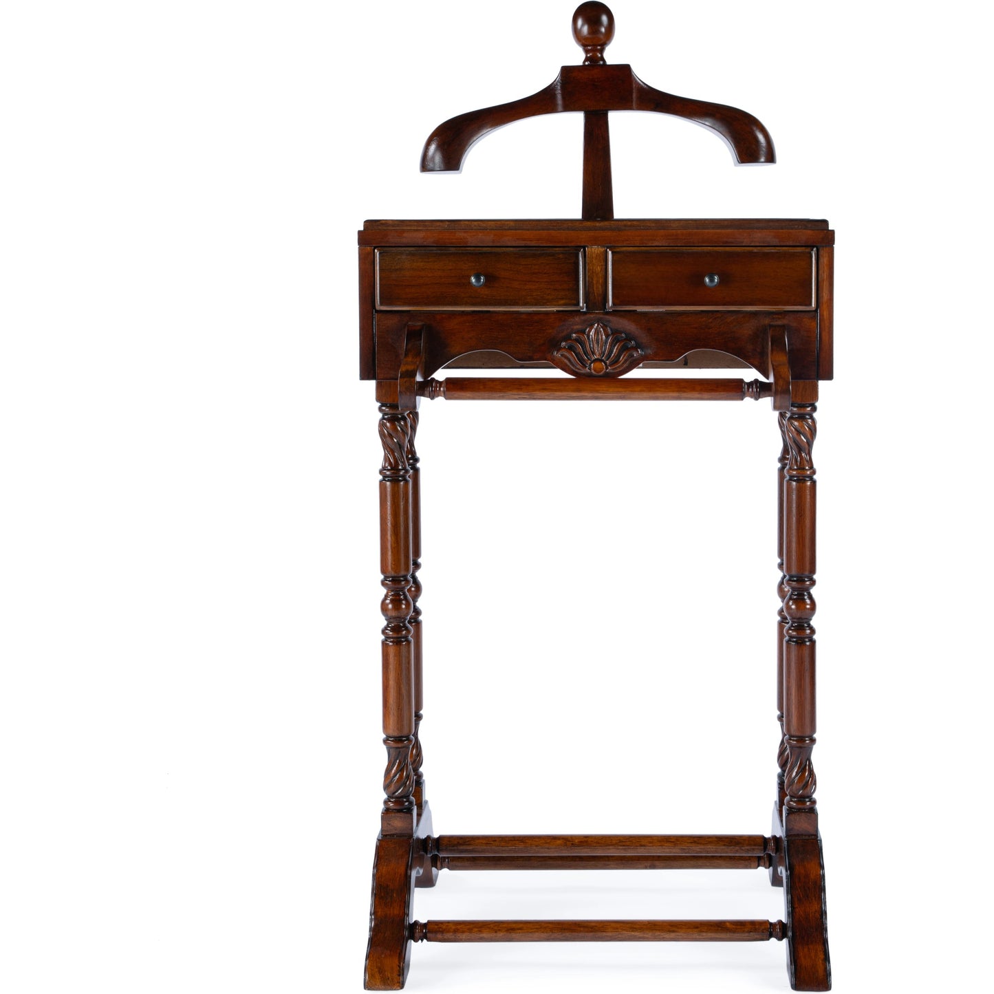 005 SI-2077866 | Additional Silo | Petrov Clothing Valet Stand by Butler Specialty Company. Made from rubberwood and poplar hardwood solids, mdf, cherry veneer in a traditional style.