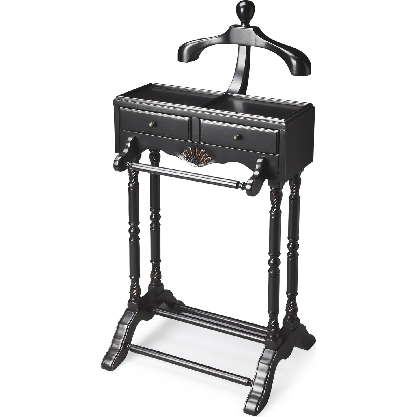 002 O-BUTLER-900111 | Additional Silo | Petrov Valet by Butler Specialty Company. Made from rubberwood, poplar hardwood solids, mdf, cherry veneer in a traditional style.