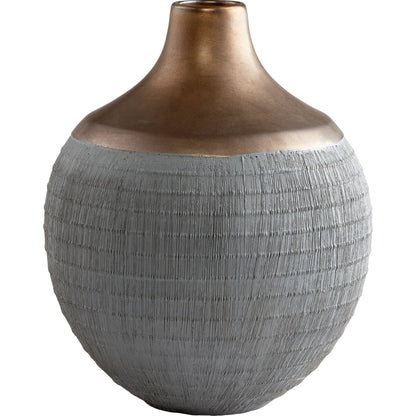 Osiris Vase by Cyan Design in charcoal gray, bronze. Made from ceramic in a modern style.