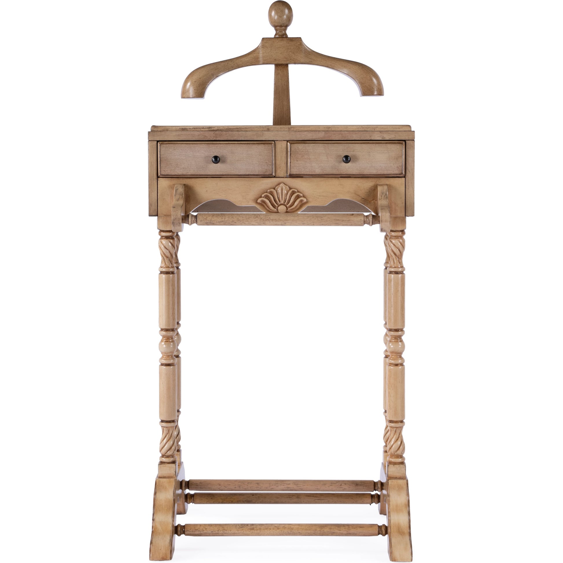 Petrov Clothing Valet Stand by Butler Specialty Company. Made from rubberwood and poplar hardwood solids, mdf, cherry veneer in a traditional style.