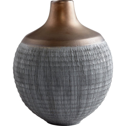 Osiris Vase by Cyan Design in charcoal gray, bronze. Made from ceramic in a modern style.