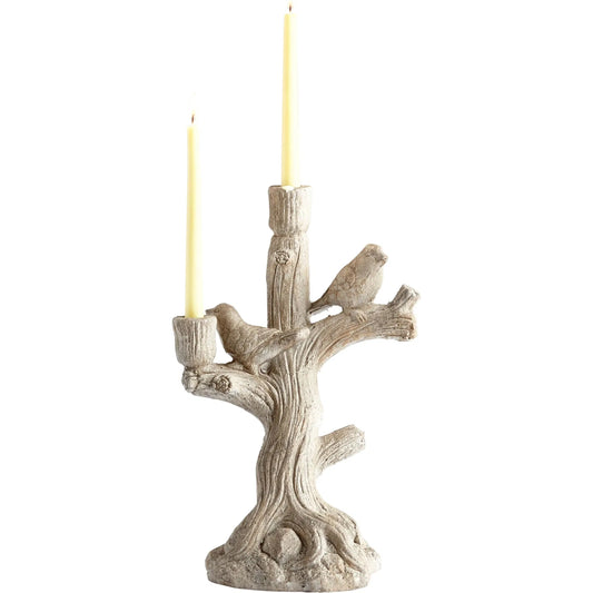 001 S-256268 | Primary Silo | Look Out Candleholder by Cyan Design in weathered stone. Made from resin in a cottage & farmhouse style.
