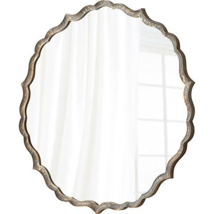 Radiance Mirror by Cyan Design in rustic patina. Made from iron, mirrored glass in a transitional style.