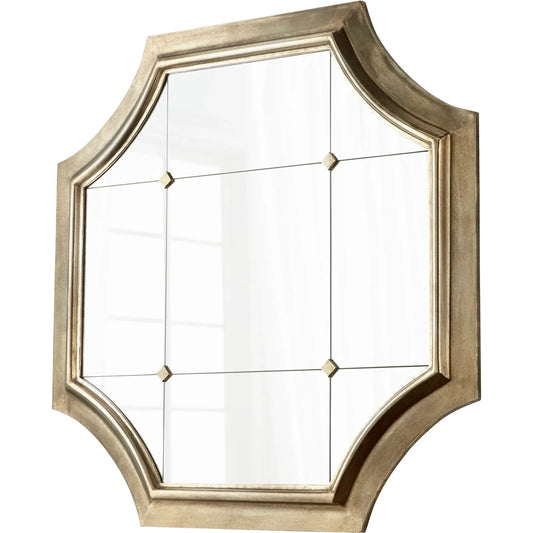 Vasco Mirror by Cyan Design in silver. Made from iron, mirrored glass in a traditional style.