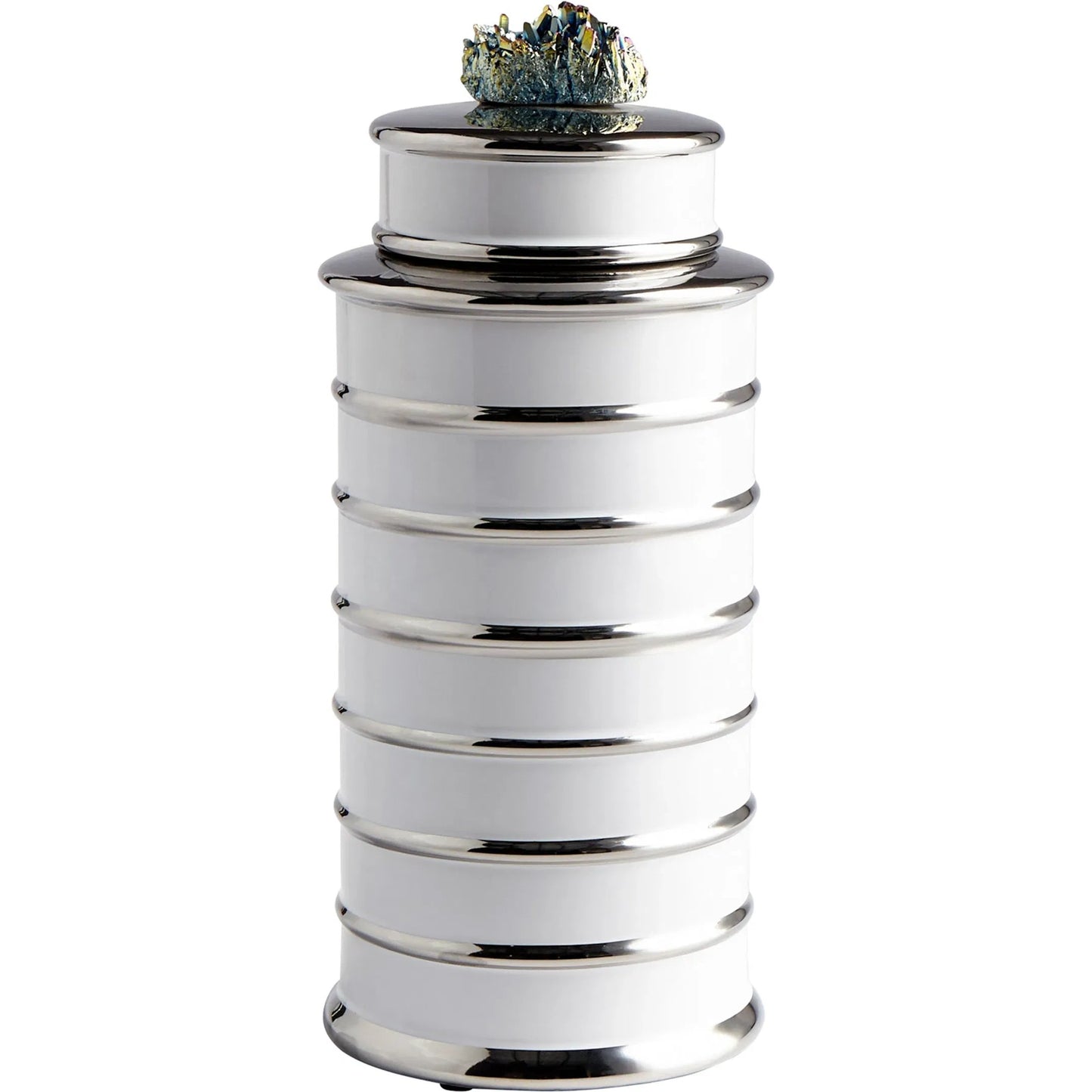 002 S-257705 | Primary Silo | Tower Container by Cyan Design in white. Made from ceramic, crystal in a modern style.