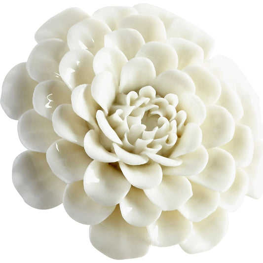 Flourishing Flowers Wall Decor by Cyan Design in off white glaze. Made from ceramic in a modern style.