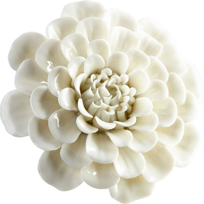 Flourishing Flowers Wall Decor by Cyan Design in off white glaze. Made from ceramic in a modern style.