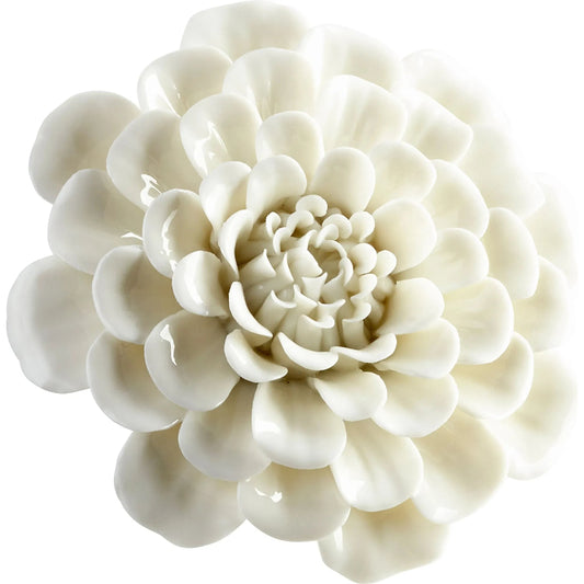 Flourishing Flowers Wall Decor by Cyan Design in off white glaze. Made from ceramic in a modern style.