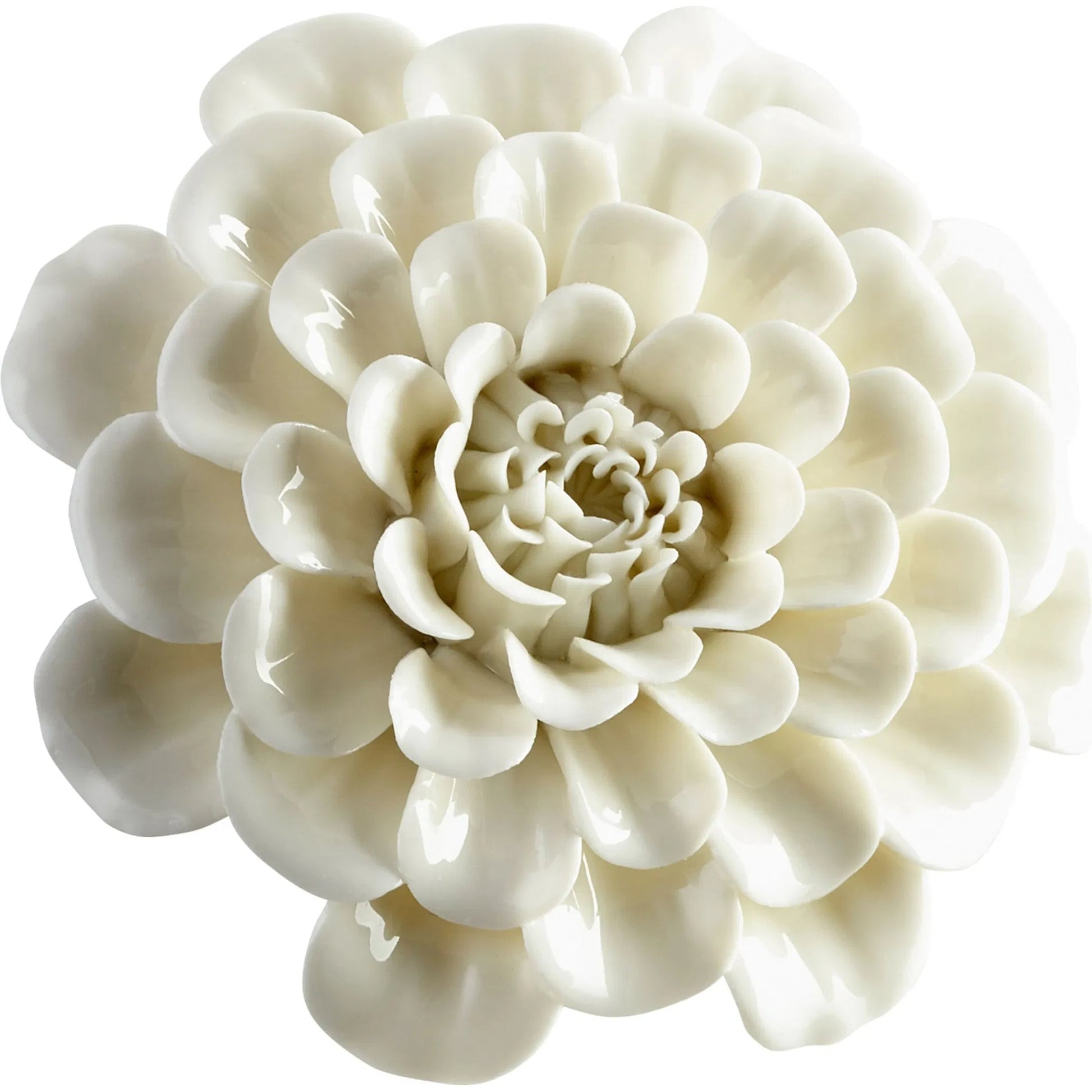 Flourishing Flowers Wall Decor by Cyan Design in off white glaze. Made from ceramic in a modern style.