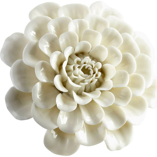 Flourishing Flowers Wall Decor by Cyan Design in off white glaze. Made from ceramic in a modern style.