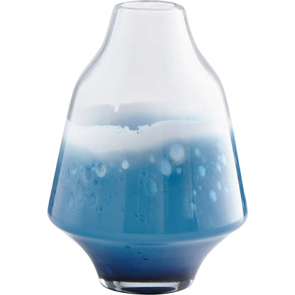 Water Dance Vase by Cyan Design in clear, cobalt. Made from glass in a modern style.