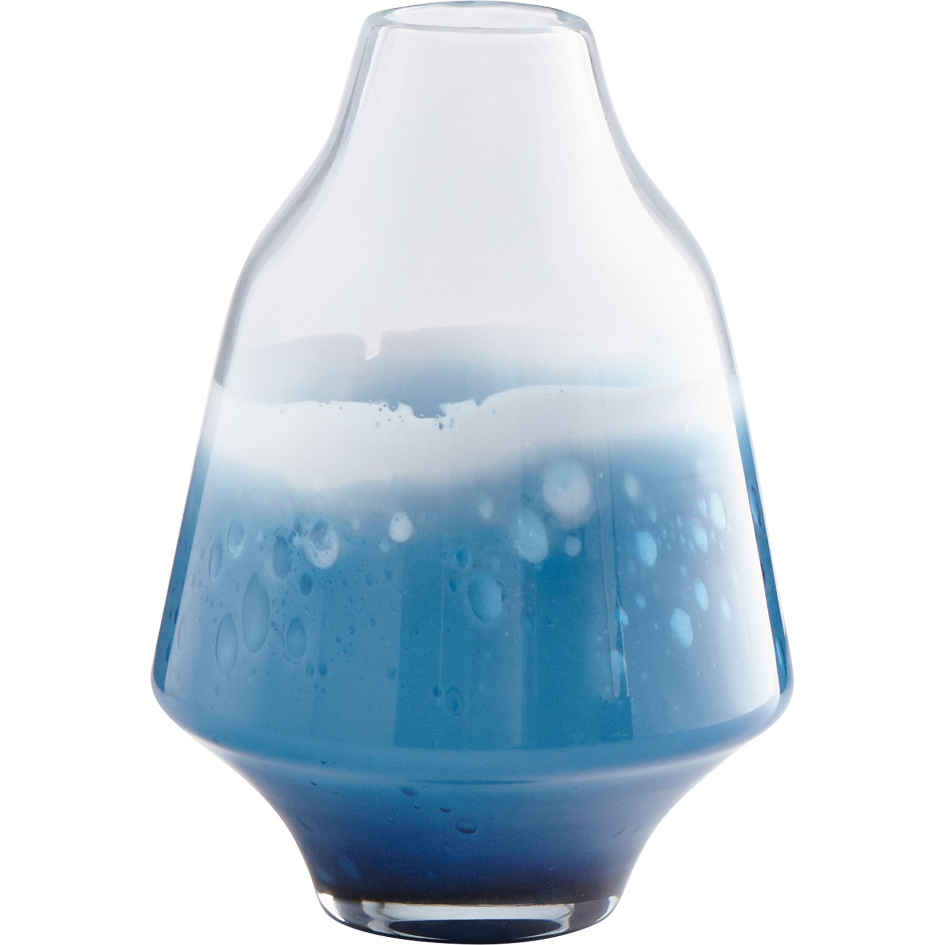 Water Dance Vase by Cyan Design in clear, cobalt. Made from glass in a modern style.