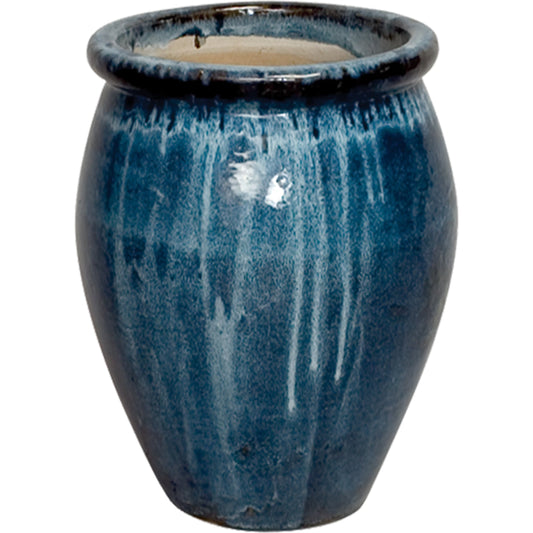 Lip Planter by Emissary USA in quin blue. Made from unique in a traditional style.