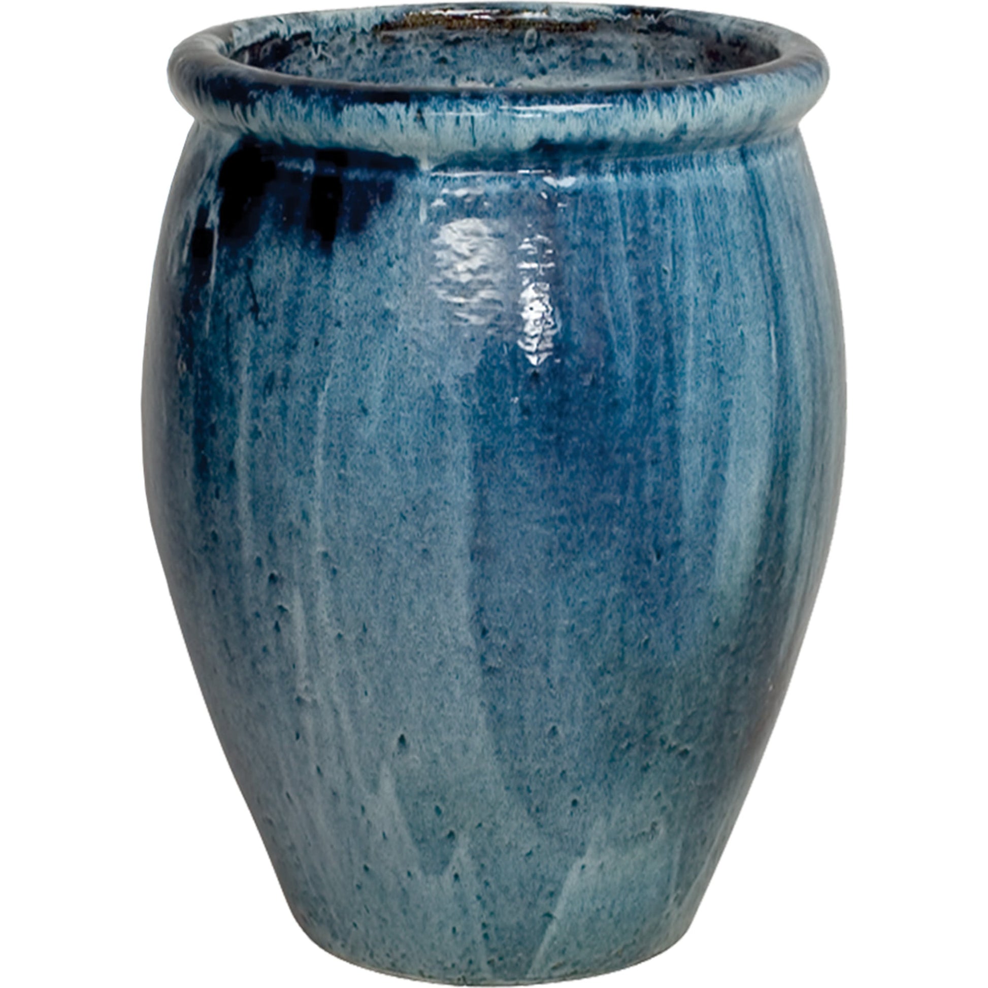 Lip Planter by Emissary USA in quin blue. Made from unique in a traditional style.