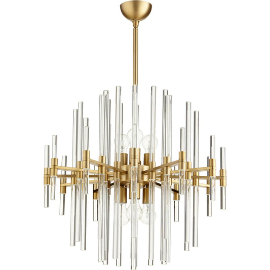 Quebec Pendant by Cyan Design in aged brass. Made from iron, glass in a modern style.