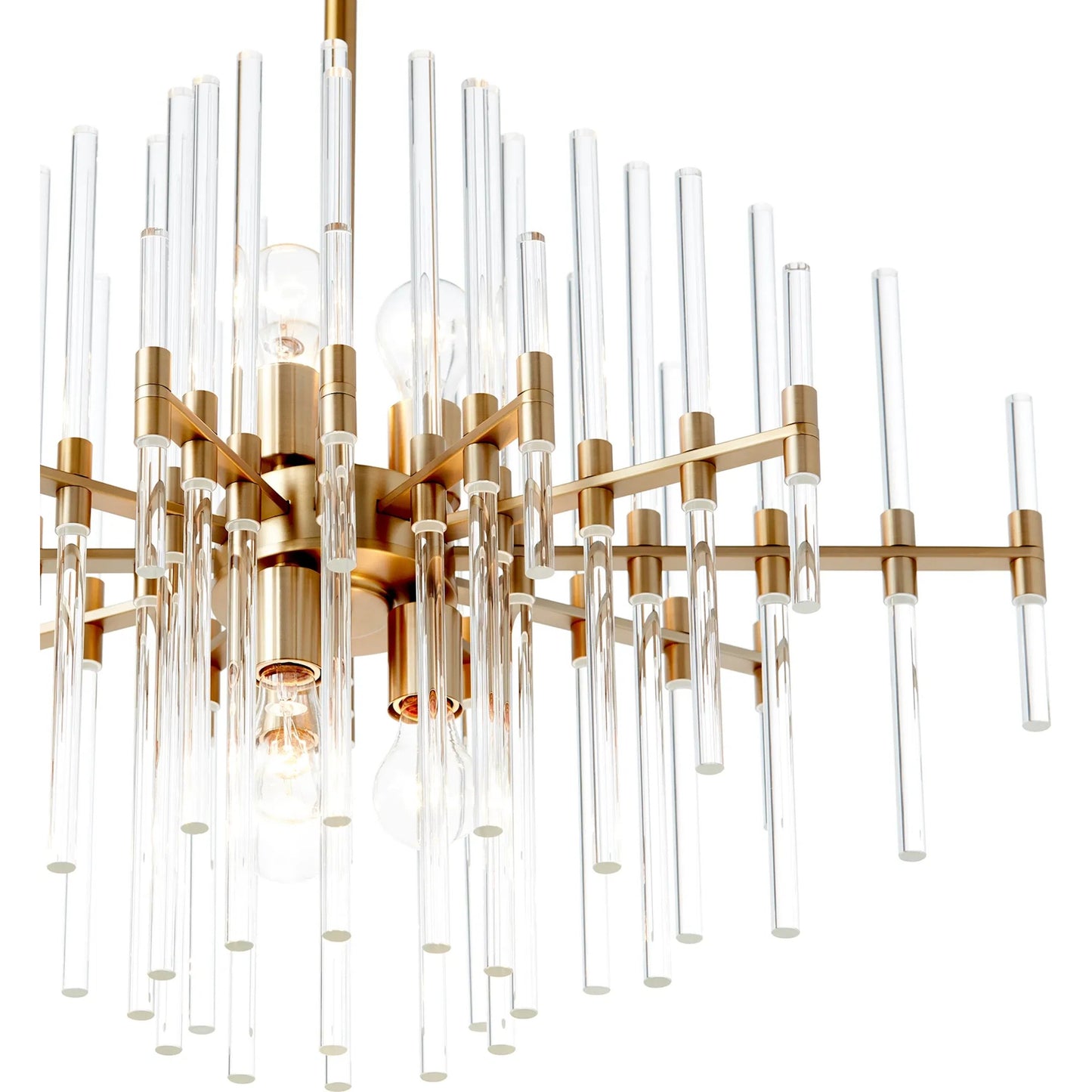 012 S-256994 | Closeup | Quebec Oval Pendant by Cyan Design in aged brass. Made from iron, glass in a modern style.