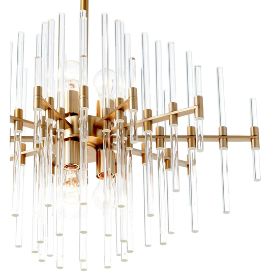 Quebec Oval Pendant by Cyan Design in aged brass. Made from iron, glass in a modern style.