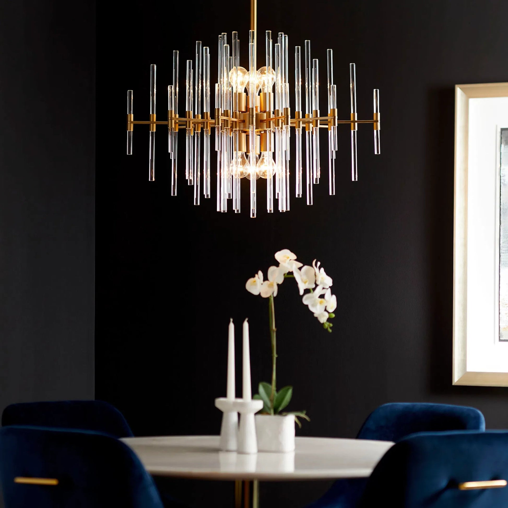 Quebec Oval Pendant by Cyan Design in aged brass. Made from iron, glass in a modern style.