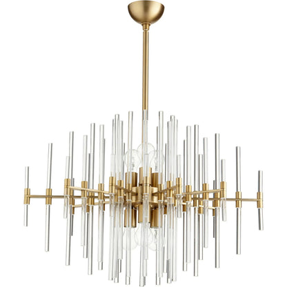 Quebec Oval Pendant by Cyan Design in aged brass. Made from iron, glass in a modern style.