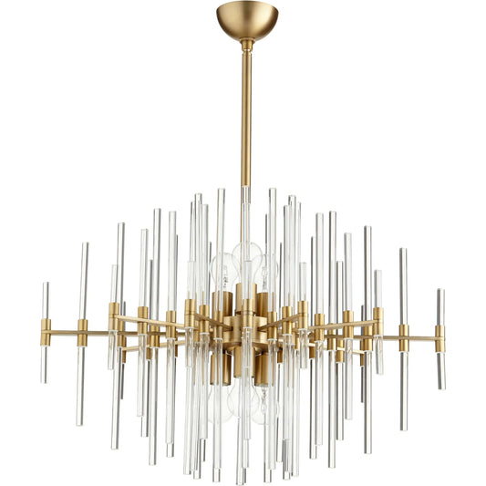 Quebec Oval Pendant by Cyan Design in aged brass. Made from iron, glass in a modern style.