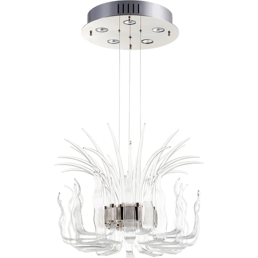 Catalina Pendant by Cyan Design in polished nickel. Made from iron, glass in a modern style.