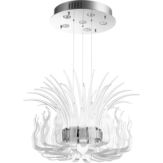 Catalina Pendant by Cyan Design in polished nickel. Made from iron, glass in a modern style.