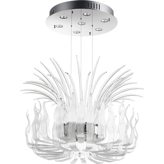 Catalina Pendant by Cyan Design in polished nickel. Made from iron, glass in a modern style.