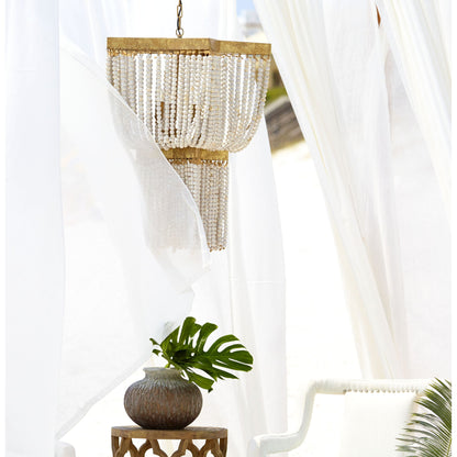 Estrella Pendant by Cyan Design in tinted gold leaf. Made from iron, wood in a cottage & farmhouse style.