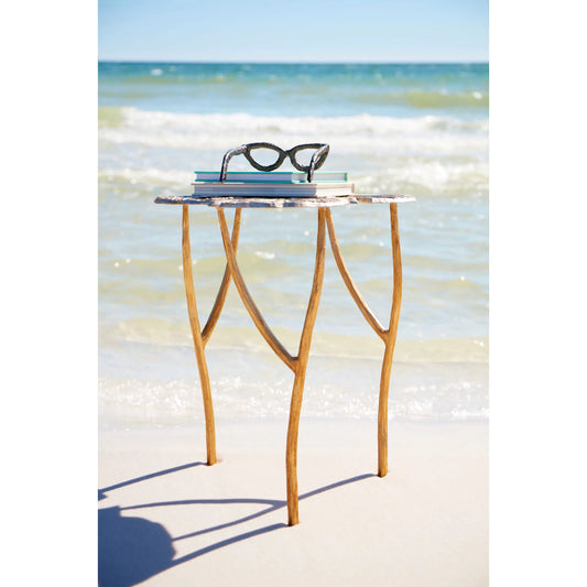 Ulla Table by Cyan Design in silver, gold. Made from iron in a modern style.