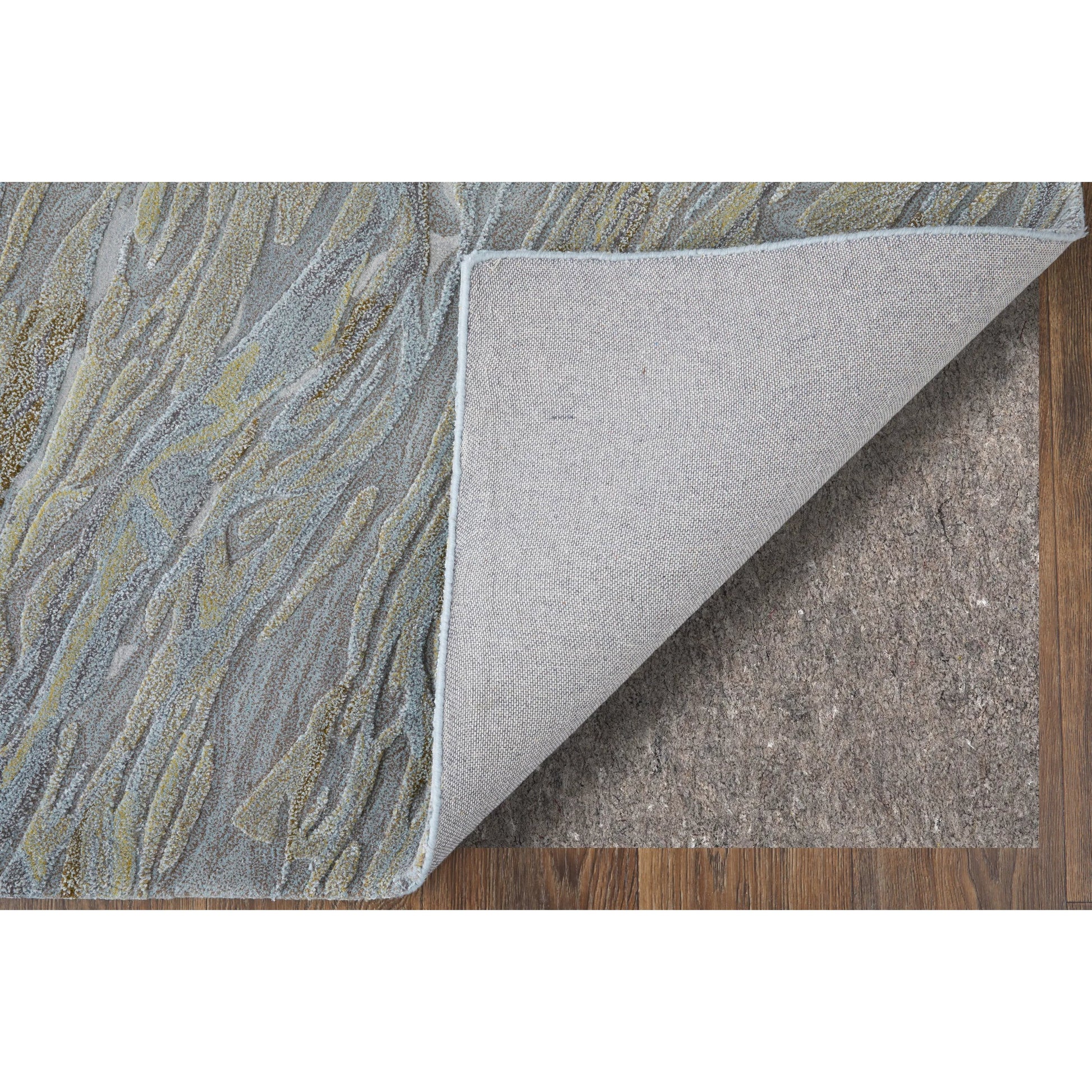 Kawai Rug - KAW8982F by Feizy in blue, green, gray. Made from wool, viscose in a unique style.