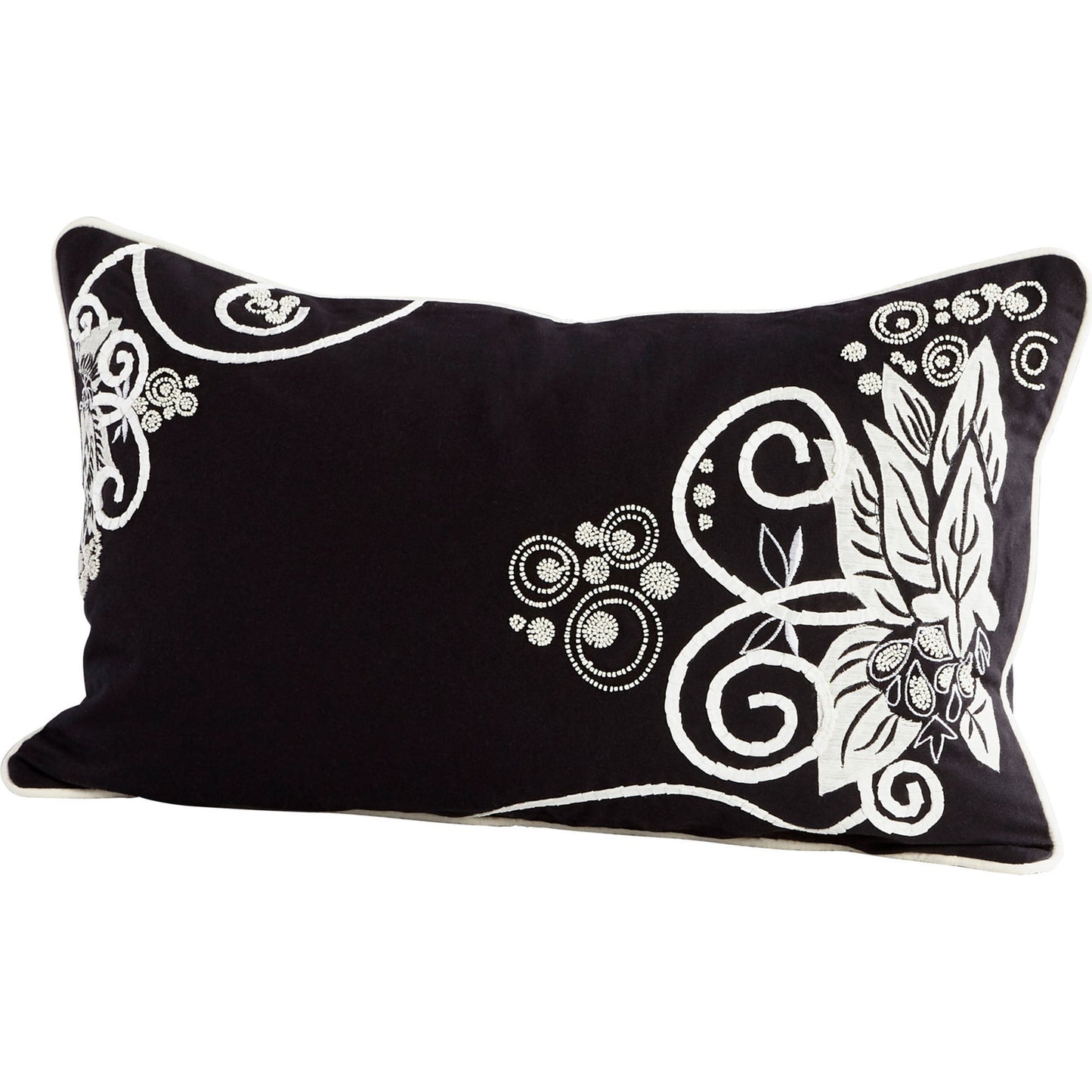 001 SR-745454 | Primary Silo | Arielle Pillow Cover by Cyan Design in black, white. Made from cotton, polyester in a traditional style.
