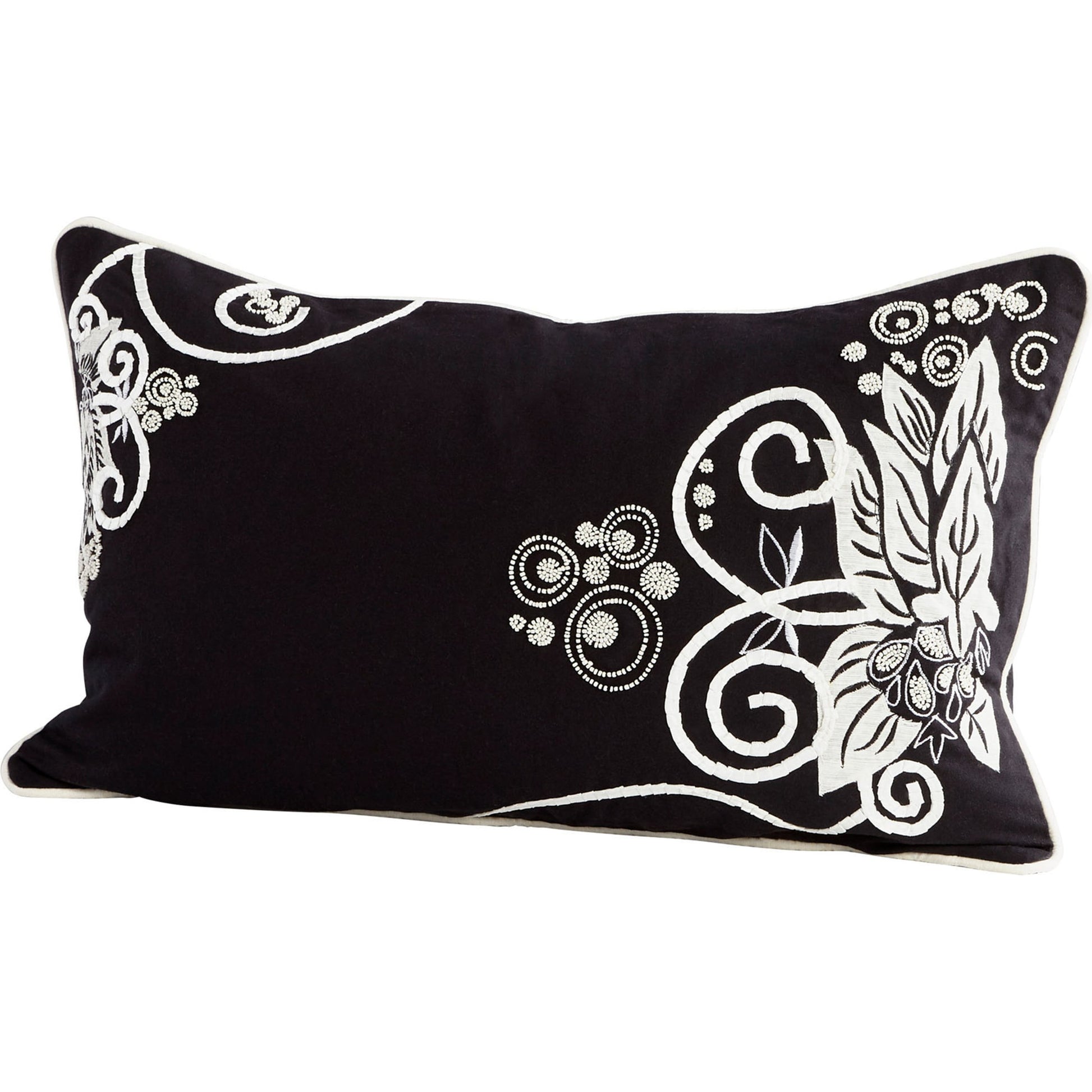 Arielle Pillow Cover by Cyan Design in black, white. Made from cotton, polyester in a traditional style.