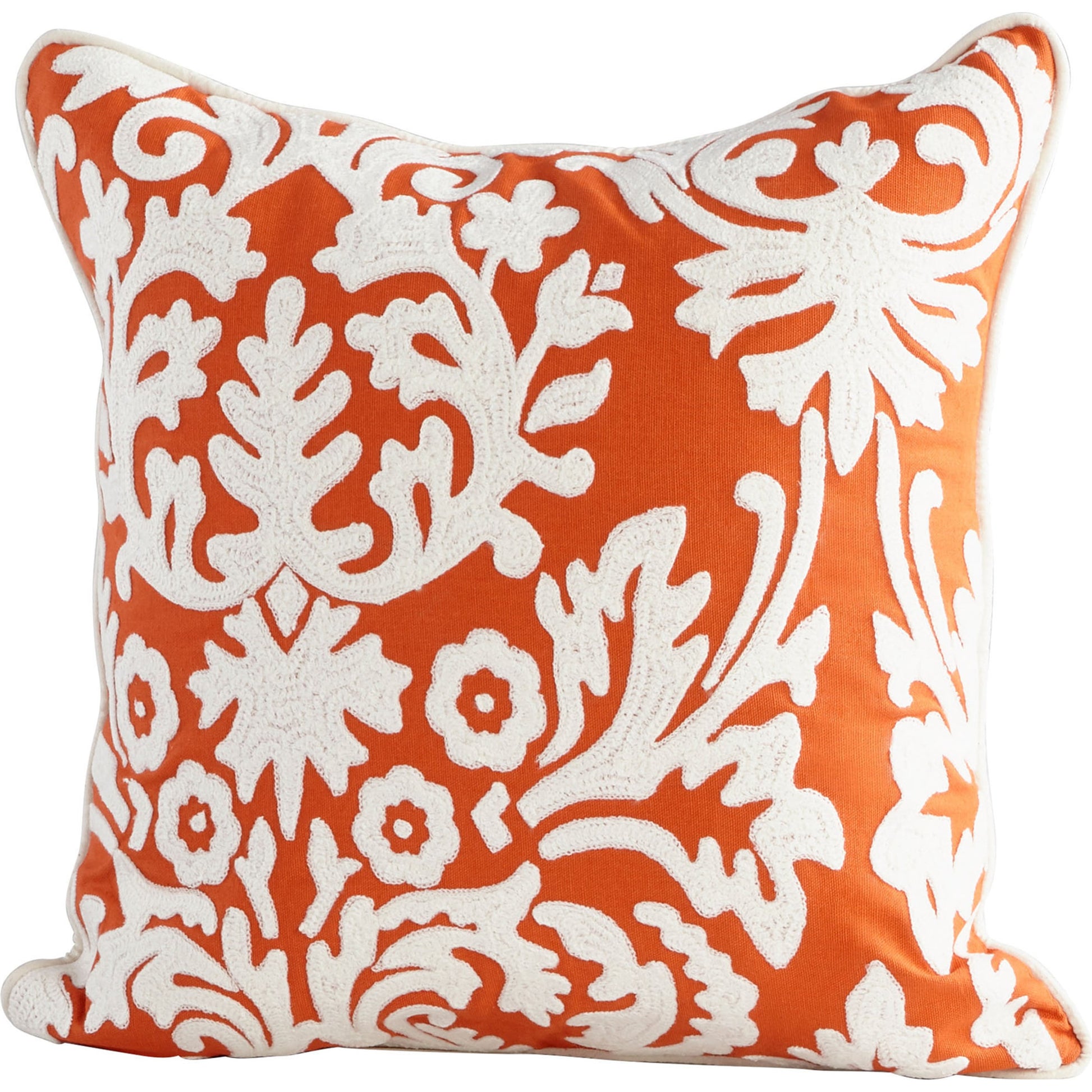 Kent Pillow Cover by Cyan Design in orange. Made from cotton in a transitional style.