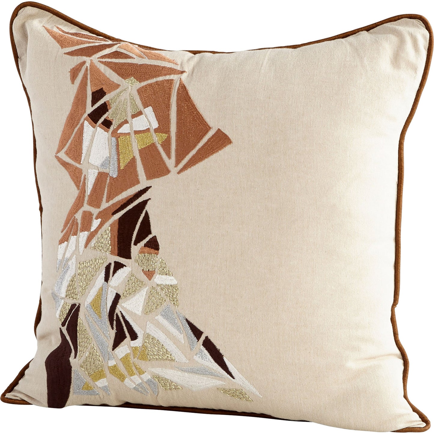 001 SR-745500 | Primary Silo | Beck Pillow Cover by Cyan Design in brown. Made from cotton in a modern style.