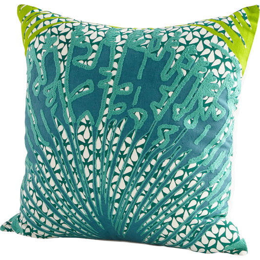 Isla Pillow Cover by Cyan Design in green. Made from cotton in a coastal style.