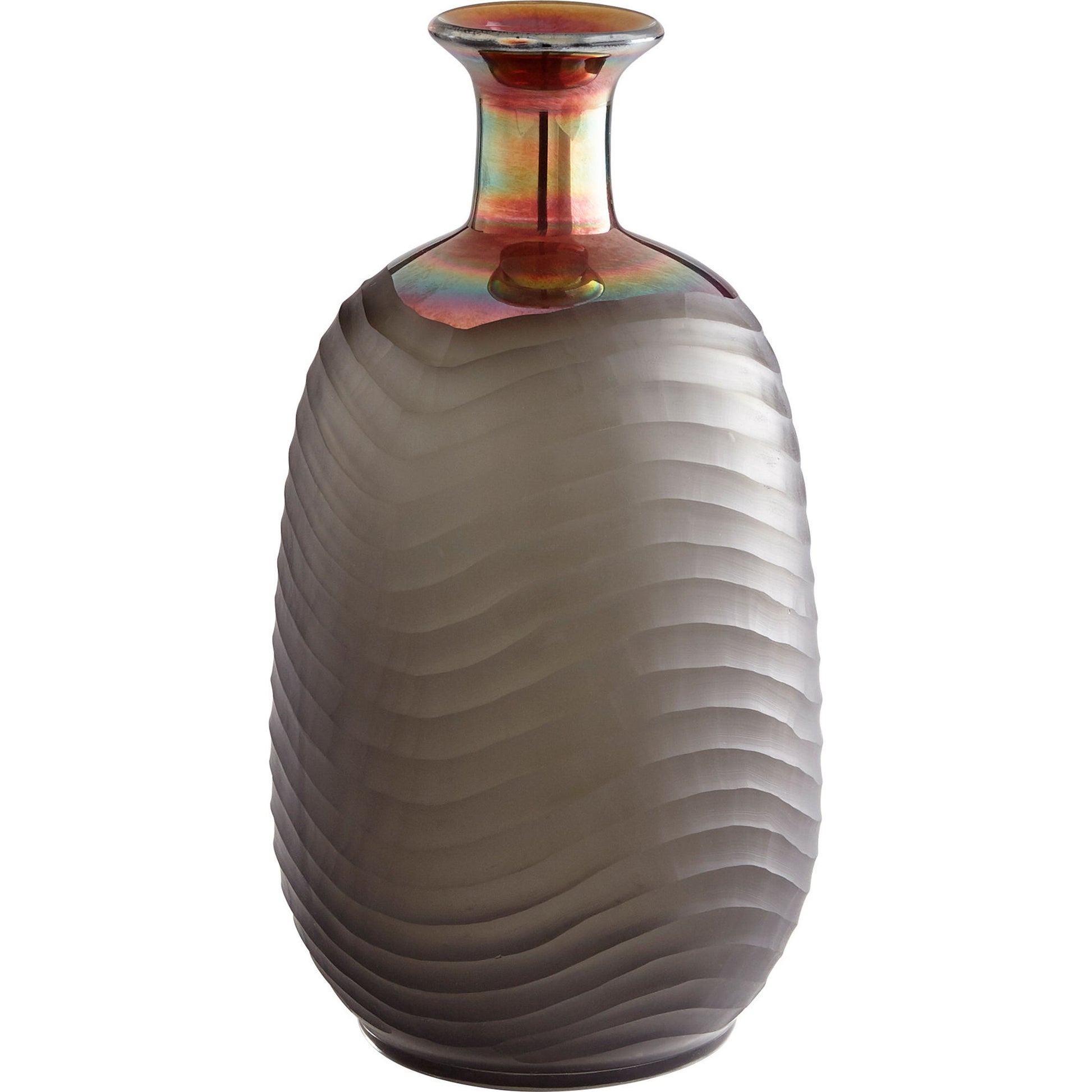 Jadeite Vase by Cyan Design in iridescent. Made from glass in a modern style.