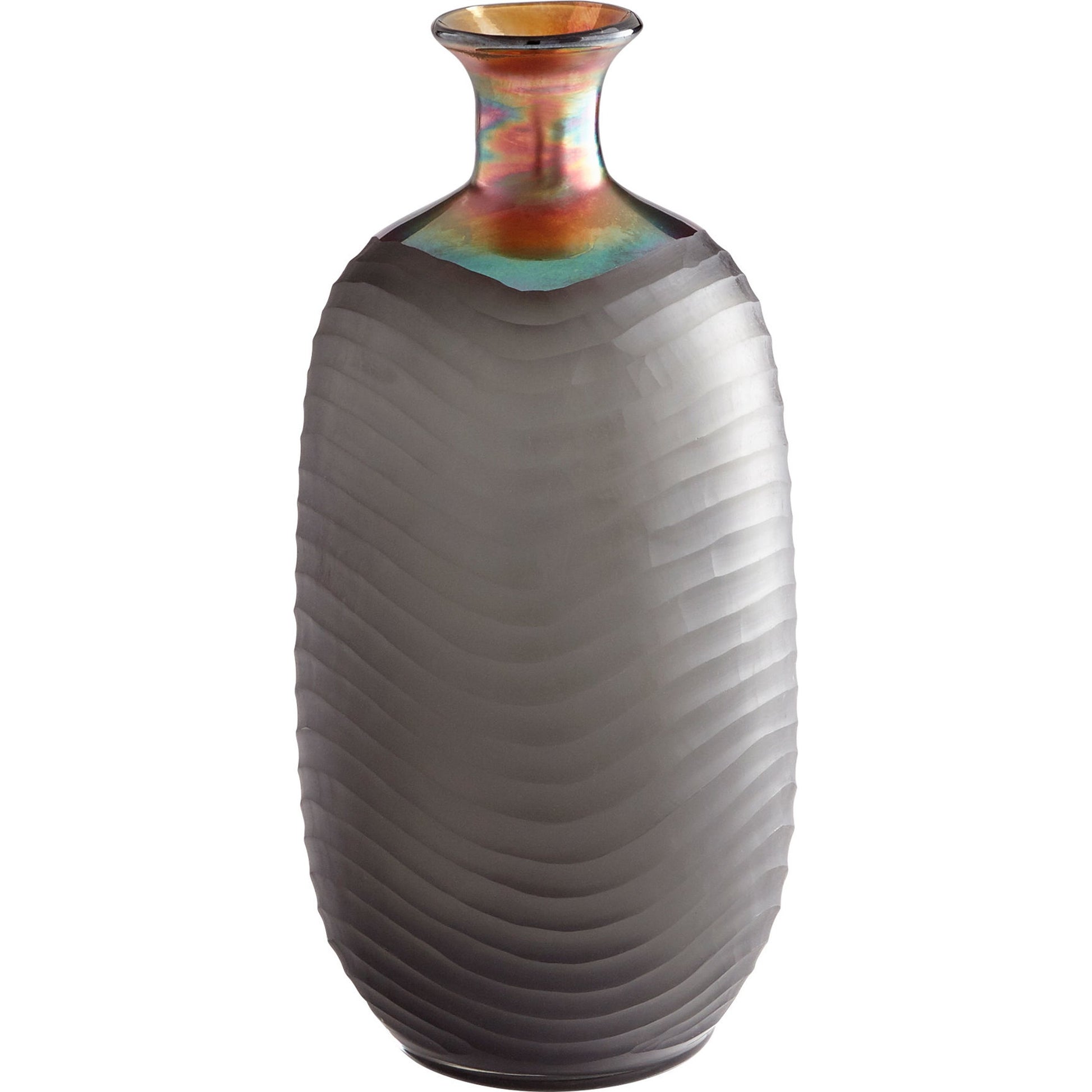 Jadeite Vase by Cyan Design in iridescent. Made from glass in a modern style.