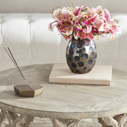 Quest Vase by Cyan Design in blue. Made from glass in a modern style.