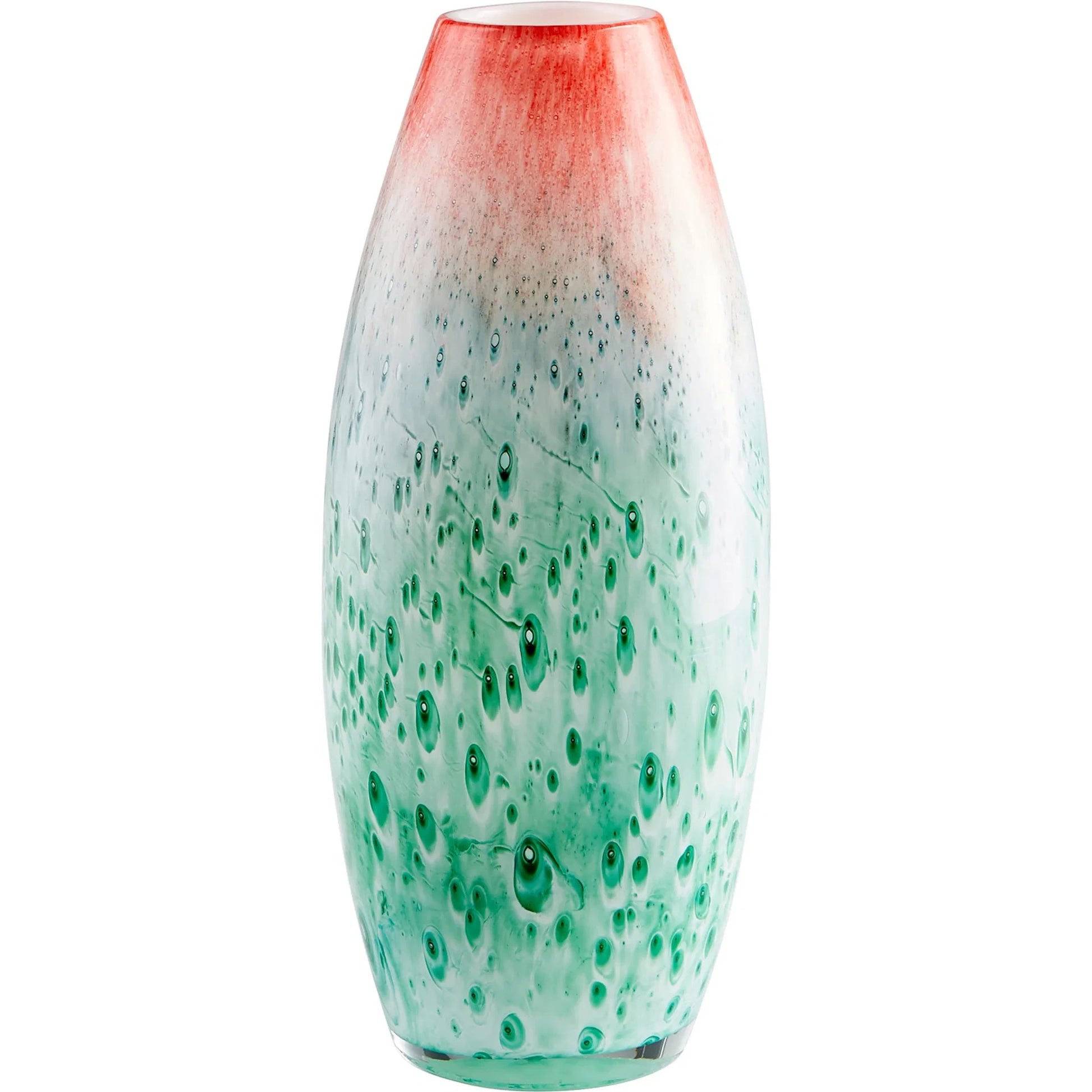 Macaw Vase by Cyan Design in red, green. Made from glass in a modern style.